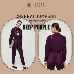 Figs Chennai Jumpsuit in Deep Purple